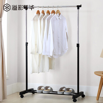 Yicai nianhua clothes drying rack balcony floor standing single rod drying rack liftable clothes rack ycc2021