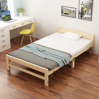 Pengyou furniture folding bed single bed solid wood bed lunch break bed office rest bed camp bed 1.0 meters wide py-sx10