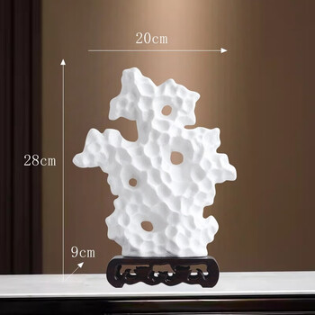 Leadership office desktop decorations, light luxury tv cabinet decorations, hotel wine cabinets, business crafts, white coral stone