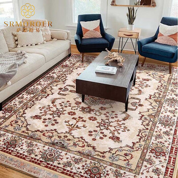 Salmon louis (srmoroer) mongolian imported wool carpet living room tibetan retro thickened sofa coffee table mat anti-fall and stain-resistant soundproof bay window bedroom bedside blanket deveta global selection 1.7m*2.5m