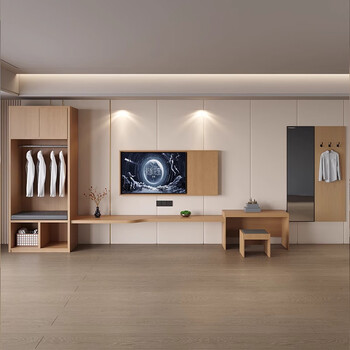 Nanbo maru hotel furniture standard room full b&b apartment customized chain express business hotel room single double bed supporting tv cabinet type a