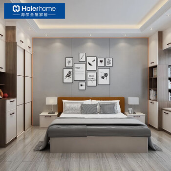 Haier customized wardrobe modern simple whole house customized wardrobe sliding door corner wardrobe bedroom furniture prepayment