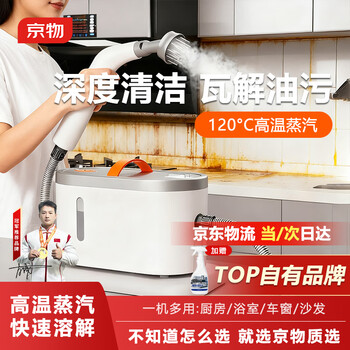 Jingwu household steam cleaner portable kitchen fume high temperature and high pressure steam cleaner bedroom sterilization and mite removal air conditioning household appliances degreasing multi-function all-in-one steam engine 750ml water tank deep cleaning disintegrating oil stains