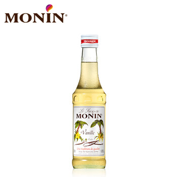 Monin imported from malaysia, vanilla flavored syrup, 250ml glass bottle, coffee mixing companion