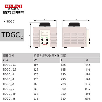 Delixi electric single-phase voltage regulator ac voltage regulator 220v input high-power power supply voltage regulator 3kva (single-phase)