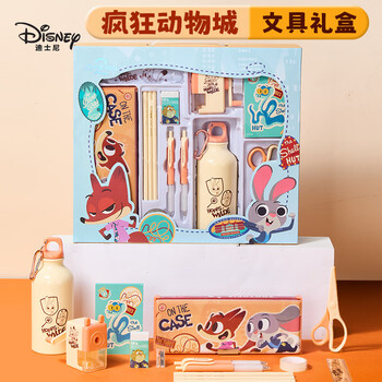Disney stationery set, zootopia stationery gift box for primary school students, girls’ birthday gifts, back-to-school season school supplies gift pack, toys, kindergarten boys