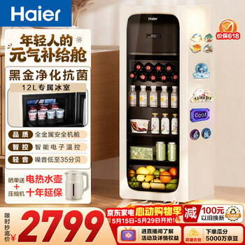 Haier 133l mailang ice bar home refrigerator fresh cabinet office living room exquisite small refrigerator small freezer first-class dual temperature ds0133lh9ey1 price guaranteed 618