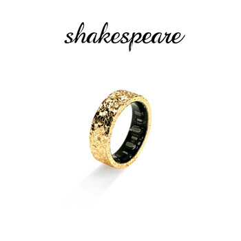 Shakespeare smart ring sleep monitoring female niche design couple ring light luxury crushed ice gold no. 22