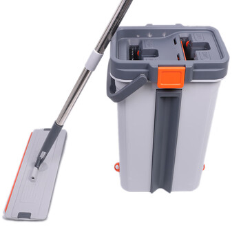 Jingxuan t9054 abs plastic plate 38cm scratch-free lazy hand-washable mop bucket set (unit set) white mop bucket set