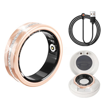 Neutral monitoring v6 cross-border smart ring sports fitness heart rate blood oxygen sleep tracking monitoring waterproof black technology factory wholesale gold 9# zhongzuan charging station charging