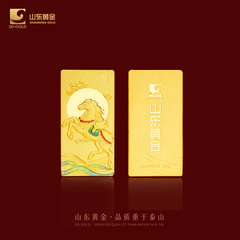 Shandong gold tianma yingfu gold bar, pure gold au9999 investment gold bar, gold investment and financial management, birthday gift collection, tianma yingfu gold bar 10g (including national inspection certificate)