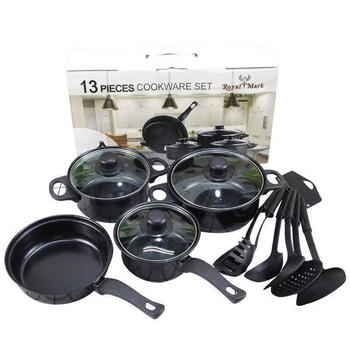 Pots and pans kitchen kitchenware set ten-piece pot and pan set full set outdoor non-stick pot combination pot flat 1 set photo here
