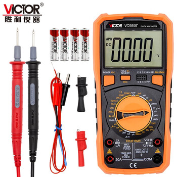 Victory instrument (victor) digital multimeter multi-function intelligent burn-proof four-and-a-half-digit high-precision multimeter ac and dc ammeter capacitance meter vc9808+ temperature frequency inductance test
