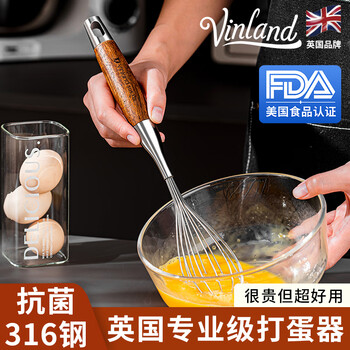 Shuyu british egg beater 316 stainless steel manual mixing stick egg beating 304 baking household egg whisk handheld pear blossom model 316 stainless steel egg beater