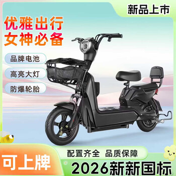 Pipitu electric vehicle new national standard electric bicycle lead-acid lithium battery vehicle student super long range light scooter men's and women's commuting scooter 2026 new black new national standard, licensed, supreme new model 48v12ah pure electric 20-45km 48v12a lead-acid battery lasts about 60 miles