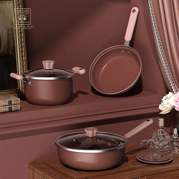 Fire elephant four-leaf clover enamel three-piece set hxg-cg316s set brown