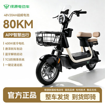 Luyuan's new national standard electric vehicle with long range electric bicycle 48v20a lead-acid battery vehicle for commuting for boys and girls xingdai black liquid-cooled patented motor 10-year warranty 48v20a chaowei lead-acid battery has a range of about 80km
