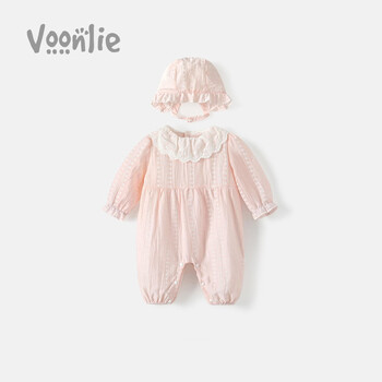 Fanhunting baby clothes, autumn clothes, baby girl jumpsuits, little one-month-old princesses, spring and autumn outdoor clothes and rompers