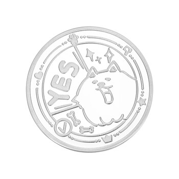 Ming brand jewelry pure silver investment silver sterling silver cat and dog cute choice moment decision coin collection gift souvenir y0001 barking decision coin y0001 10 grams