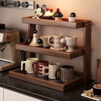 Yemei desktop cup holder acrylic mid-century style storage rack multi-layer dining table table cup holder coffee shop corner storage display