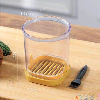 Huili's customized platter shape divider multifunctional banana strawberry slicer household vegetable salad dividing tool milk yellow (with cleaning brush)