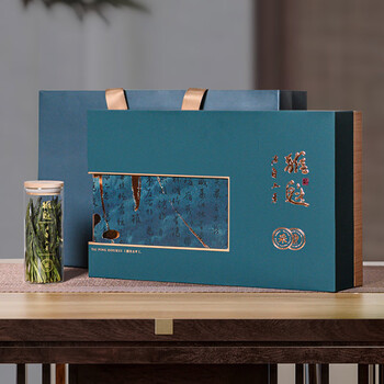 Yanlinzhuang taiping houkui 24 new tea gift box with orchid fragrance huangshan tea green tea spring tea bulk wholesale bottle blue gold taiping houkui 25g*5 bottles