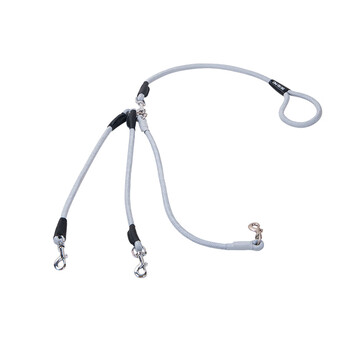 Do do pet dog leash, one for two, three for multiple dogs, dog leash for out walking, anti-entanglement for small and medium-sized puppies, gray, one for three (rope length 0.78 meters), s size (single traction is recommended for dogs under 15 pounds)