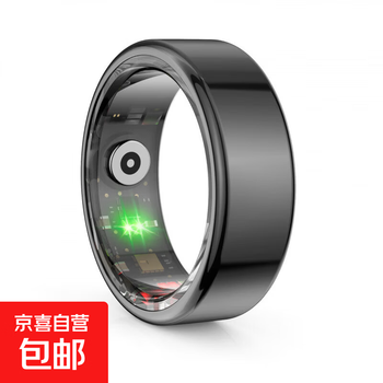 Factory direct sales bluetooth connected smart ring blood oxygen heart rate sleep step tracking waterproof smartring black no. 9 18.9 magnetic cable charging