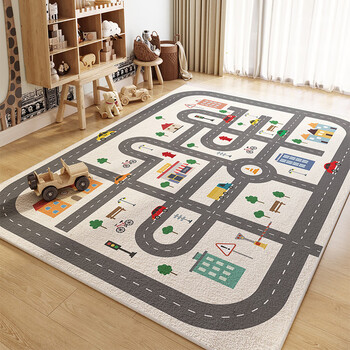 Minsheng children's room play carpet living room bedroom reading area cartoon oversized toy area floor mat carpet carpet dream town 140 200cm