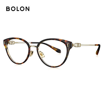 Bolon tyrannosaurus myopia glasses frame 26 new elegant cat-eye lightweight titanium frame optical lenses can be equipped with degrees ba6075b20