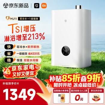 Mijia first-level energy efficiency constant temperature 2 16 liter zero cold water gas household instant water heater smart natural gas booster energy saving gas saving door installation trade-in mj11