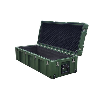 Huangyi outdoor rotomolding box material box airdrop box storage equipment box combat readiness box instrument box ammunition box 1200*500*400mm wheeled