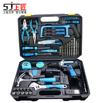Shangjiang rechargeable electric drill, electric screwdriver, multi-function electric drill set, tool box, household electric drill, lithium electric drill, hand drill, electric screwdriver, hardware tool set, bakelite carpentry vehicle maintenance set, lithium electric drill large set 12v1 electric 3010 a