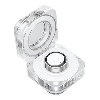 Samsung galaxy ring health detection smart ring charging stand ring portable charging box fast wireless charging with indicator light white, ring not included size 14