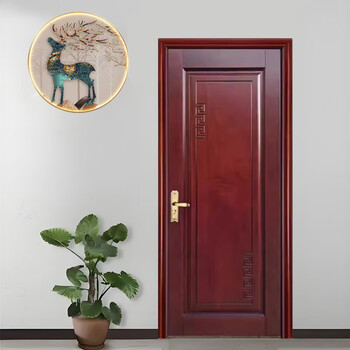 Oak solid wood door bedroom door walnut wood door interior door painted door new chinese style room set door customization rubber wood solid wood painted door 2 styles