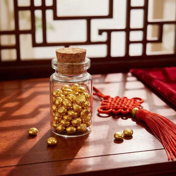 Yusenyi gold small golden bean pure gold 999.9 golden bean gold savings investment gold collection pure gold transfer beads investment white bar installment 5g with certificate + gold savings bottle