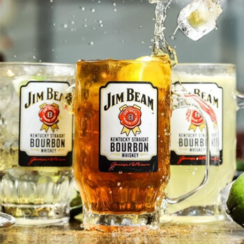 Suntory jinbei whiskey glass white zhanbian hi-bang cup bar ktv special cup can logo jinbei spot 380ml 6 pieces