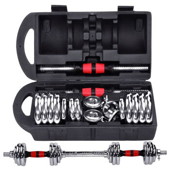 Mondoba dumbbell men's fitness home set pure iron electroplating 20kg/30kg barbell 9kg adjustable weight pair portable gift box 10kg two total weight (buy one get four free)