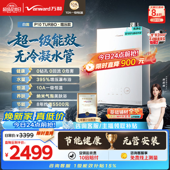 Wanhe bailu without condensation pipe p10l supercharged 16 liters of gas water heater natural gas super first-class energy efficiency 10a constant temperature supercharged large water volume silent bubble wash