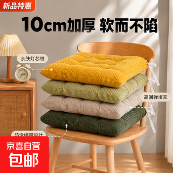 Four seasons corduroy cushion new office sedentary cushion living room floor bay window soft cushion sofa waist cushion cyan-ready stock quick delivery 45x45x8cm single