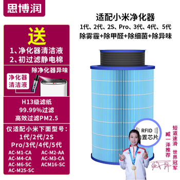 Siborun is suitable for mijia xiaomi air purifier filter element 1st generation/2nd generation/3rd generation/2s/pro/4th generation/5th generation filter element to remove haze, aldehyde, odor and bacteria.
