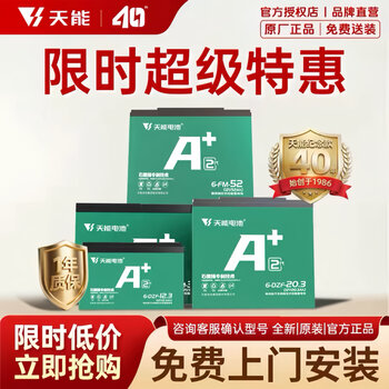 Tianneng electric vehicle battery replacement graphene lead-acid battery electric vehicle battery super special area tianneng a+ 48v12ah trade-in-four pieces