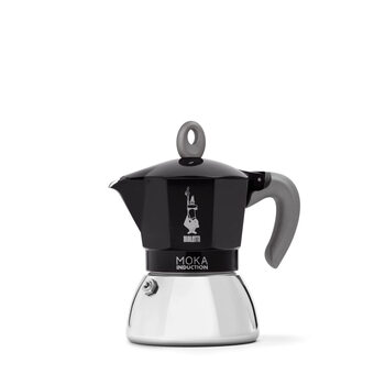 Bialetti moka pot hand-brewed coffee pot home italian espresso drip filter classic octagonal pot 4 cups black black 4 tazze