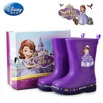 Disney marvel series children's rain boots boys' anti-slip rubber shoes princess sofia size 29