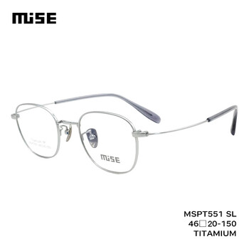 Muise full titanium series full frame glasses frame mspt551 sl silver full titanium optical glasses frame with lens 46mm