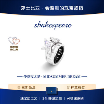 Shakespeare (a midsummer night's dream) smart ring ai sleep heart rate monitor female niche design birthday gift platinum size 5