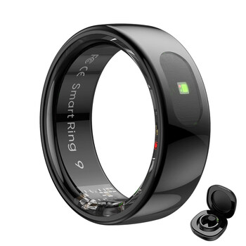 Remote control ring, smart ring, smart ring, touch brush, video likes, novel, heart rate, sleep steps, black, touch control + flip up and down + charging compartment, 11# size