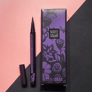 Marie degar cool black eyeliner not easy to smudge black quick-drying long-lasting liquid eyeliner cool black 1ml