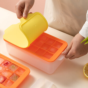 Lock&lock three-in-one silicone ice box food-grade food supplement box ice cube mold ice storage box refrigerator freezer box 18 compartments