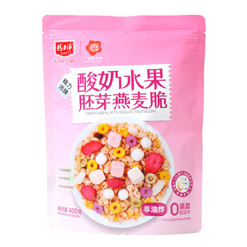 Energetic cereal crisp pure nut yogurt fruit seaweed oatmeal germ ready-to-eat nutritious breakfast meal replacement yogurt fruit oatmeal crisp 400g simple version